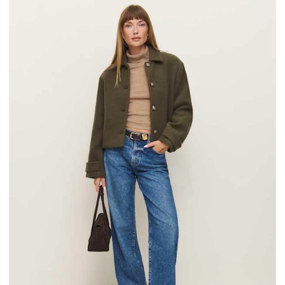 Nwts reformation Enzo jacket olive/green